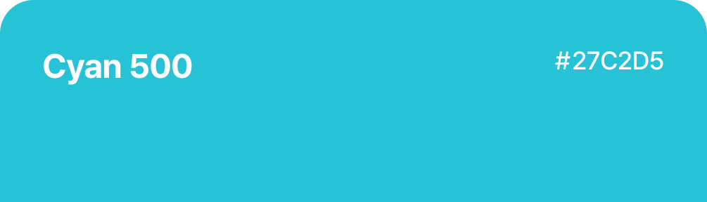 Cyan 500 - #27C2D5